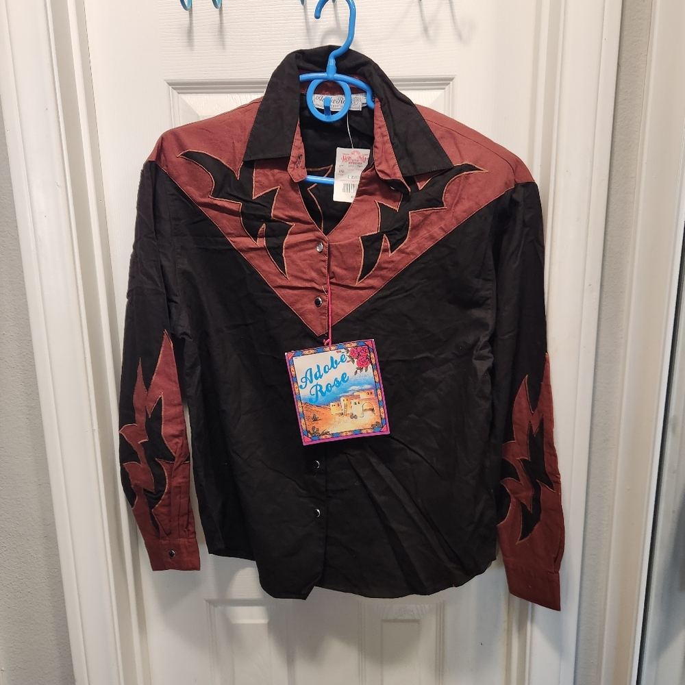 Adobe rose vintage shirt nwt size m